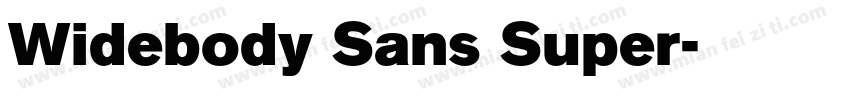 Widebody Sans Super字体转换